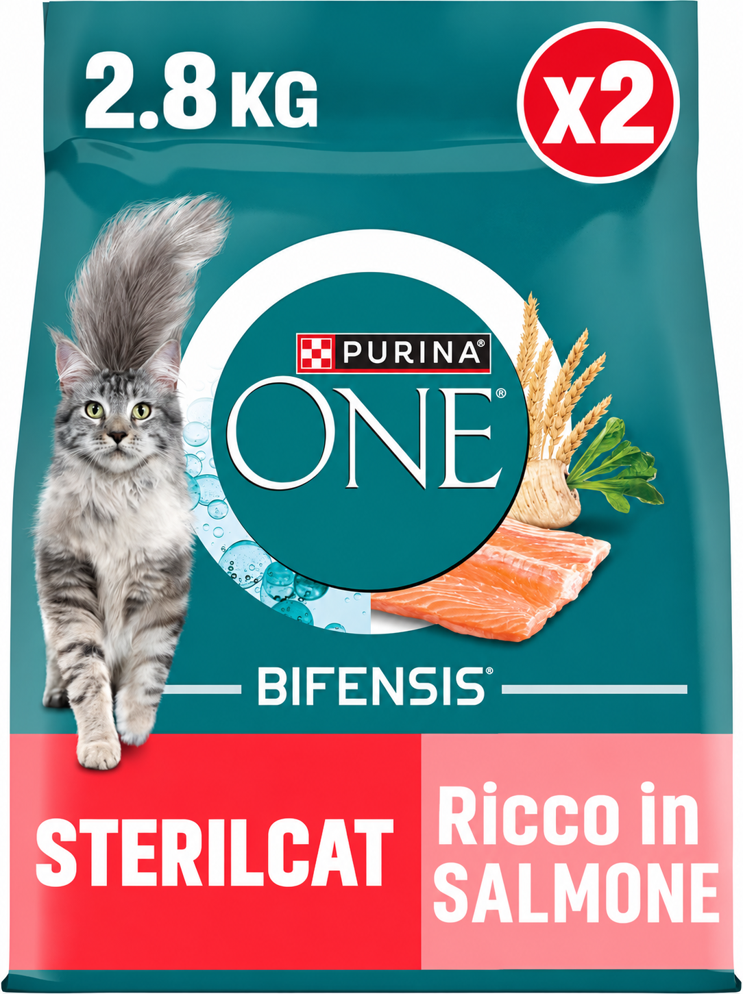 PURINA ONE Bifensis Sterilcat Crocchette Gatti Adulti, 2 Sacchi da 2,8 kg