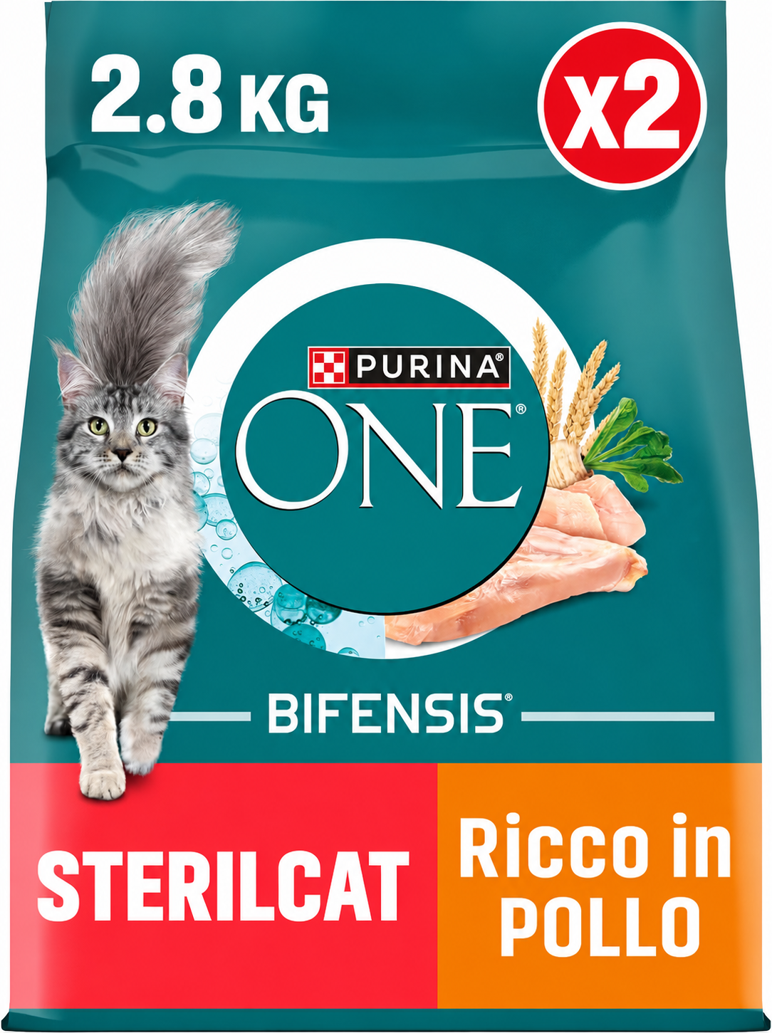 PURINA ONE Bifensis Sterilcat Crocchette Gatti Adulti, 2 Sacchi da 2,8 kg